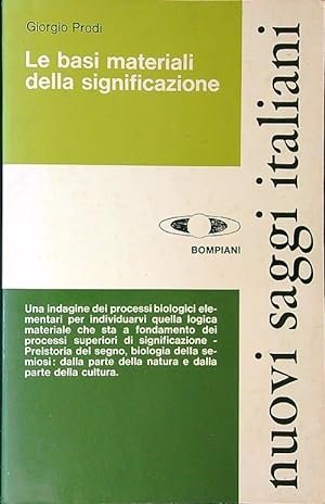 LE BASI MATERIALI DELLA SIGNIFICAZIONE