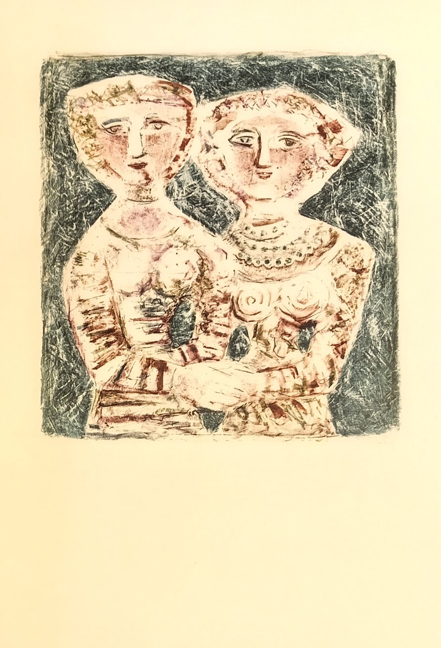 LE LITOGRAFIE DI CAMPIGLI. LE AMICHE. Litografia a colori