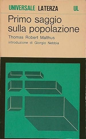 PRIMO SAGGIO SULLA POPOLAZIONE