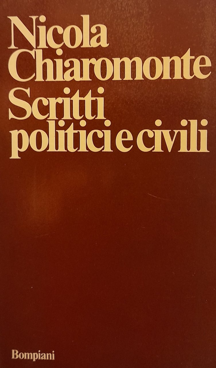 SCRITTI POLITICI E CIVILI | Immagine principale