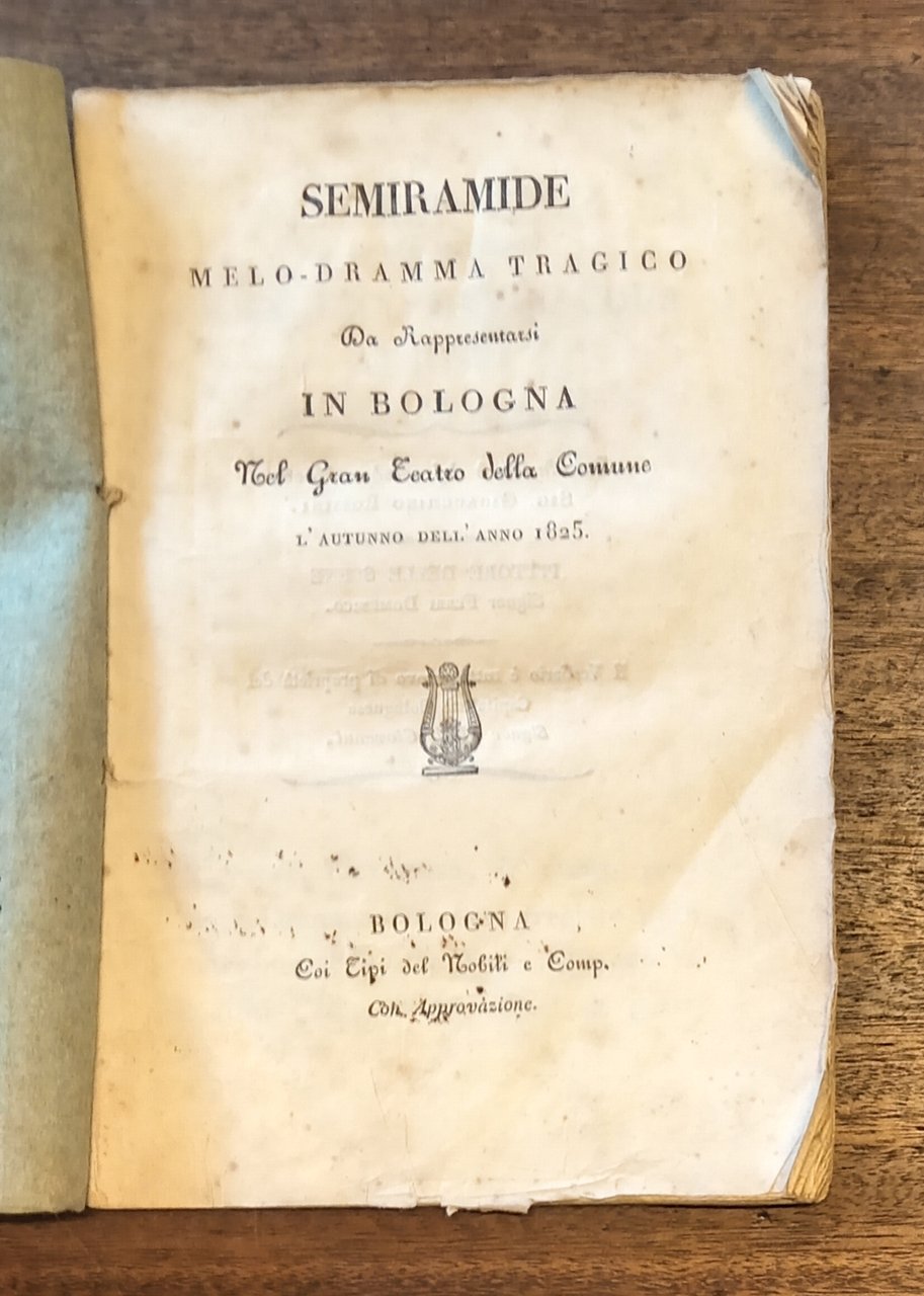 SEMIRAMIDE. Melo-dramma tragico. Da rappresentarsi in Bologna nel Gran Teatro … | Immagine principale