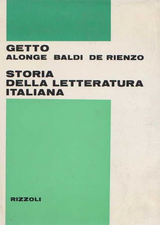 STORIA DELLA LETTERATURA ITALIANA