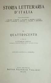 STORIA LETTERARIA D'ITALIA. Il Quattrocento