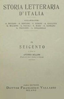 STORIA LETTERARIA D'ITALIA. Il Seicento