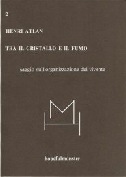 TRA IL CRISTALLO E IL FUMO. Saggio sull'organizzazione del vivente
