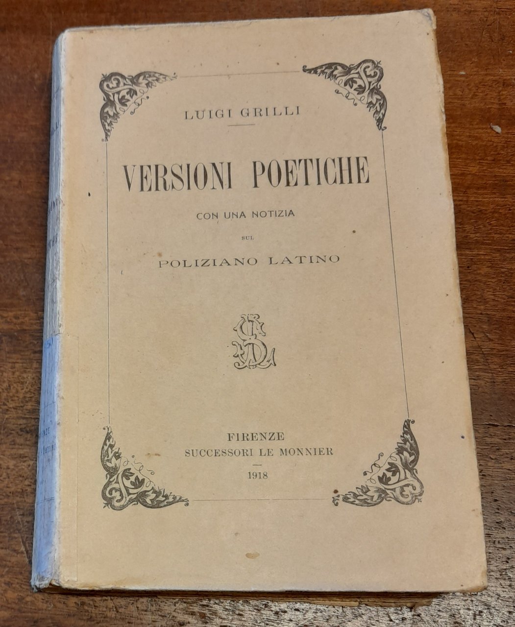 VERSIONI POETICHE. Con una notizia sul Poliziano latino