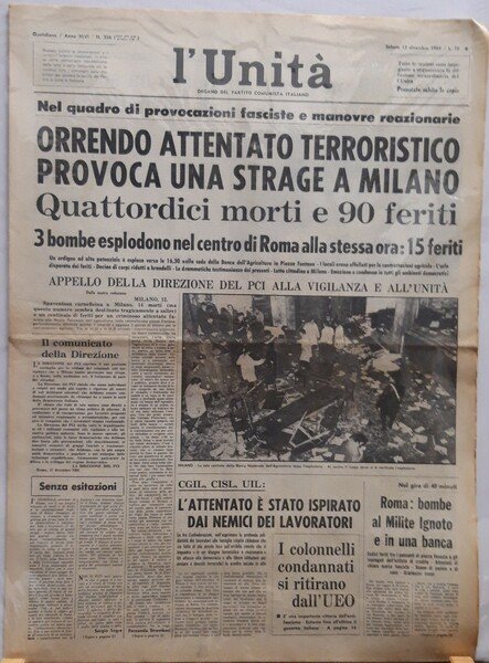 Nel quadro di provocazioni fasciste e manovre reazionarie - ORRENDO …