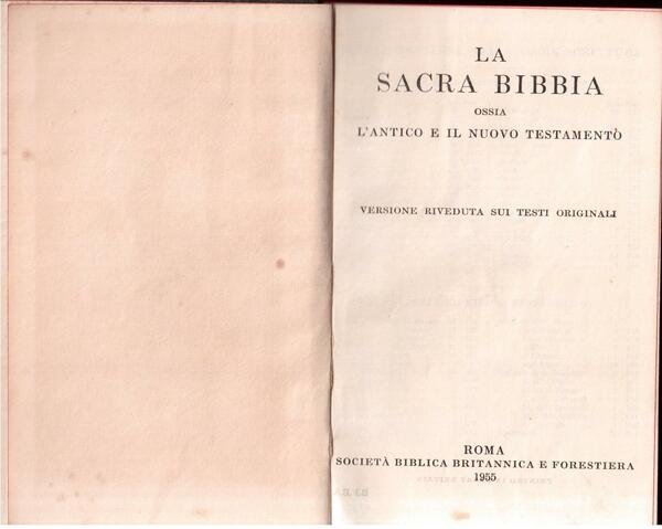 La Sacra Bibbia ossia l'Antico e il Nuovo Testamento Versione …