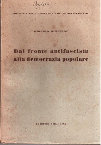 Dal fronte antifascista alla democrazia popolare