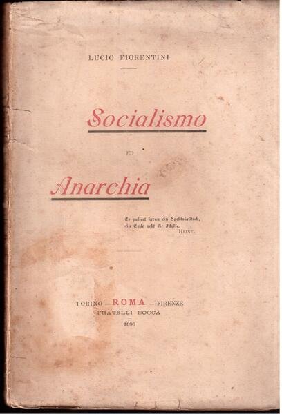 Socialismo ed Anarchia