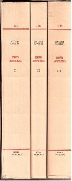 Scripta musicologica cura et studio Iosephi Lopez-Calo