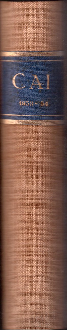 Club Alpino Italiano-Rivista mensile-Annate 1953/54-rilegate