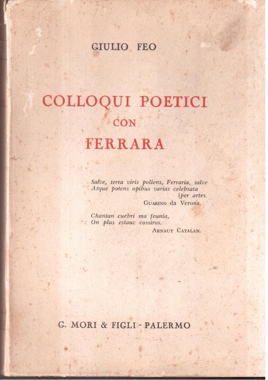 Colloqui poetici con Ferrara