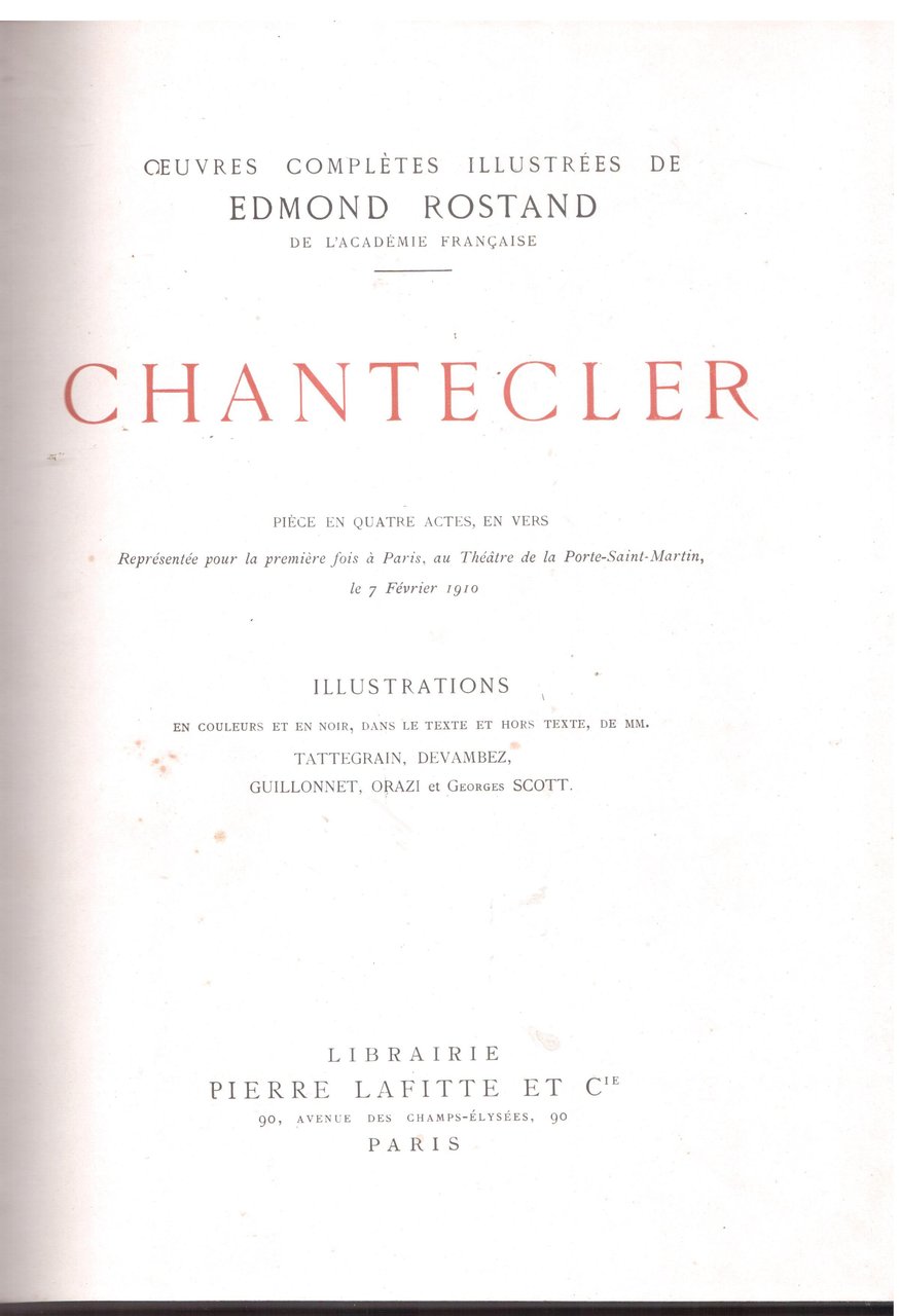 Edmond Rostand - Chantecler