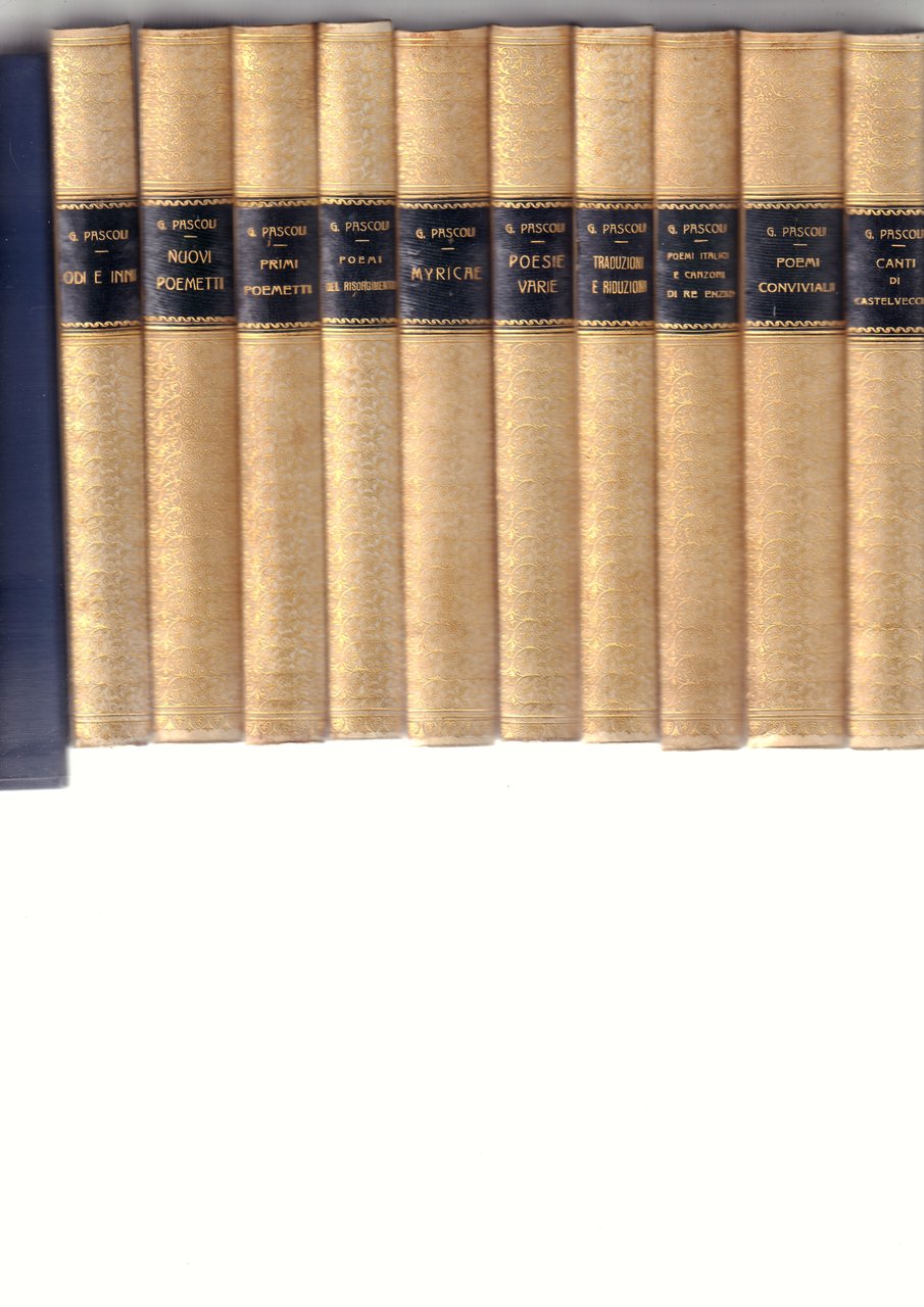 Giovanni Pascoli- Lotto di 10 volumi anni ' 20