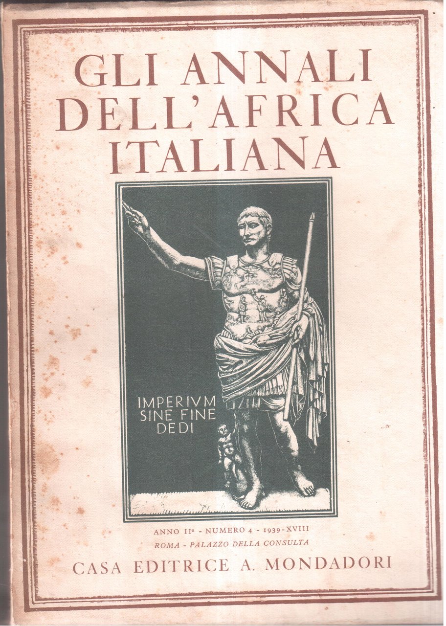 Gli Annali dell'Africa Italiana- Anno II°- Numero 4 - 1939
