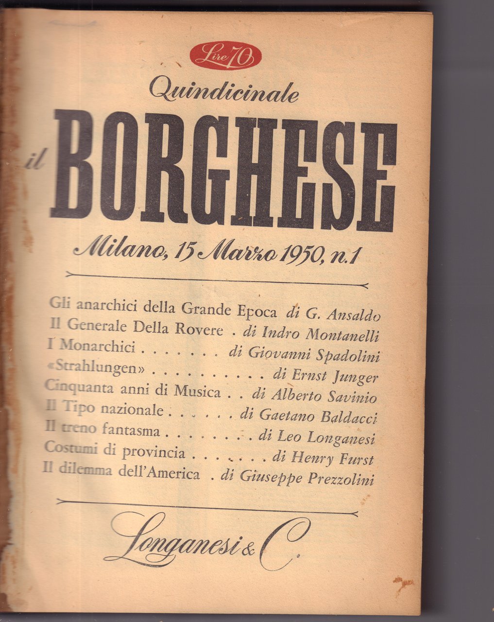 Il Borghese-Quindicinale- Annata completa 1950