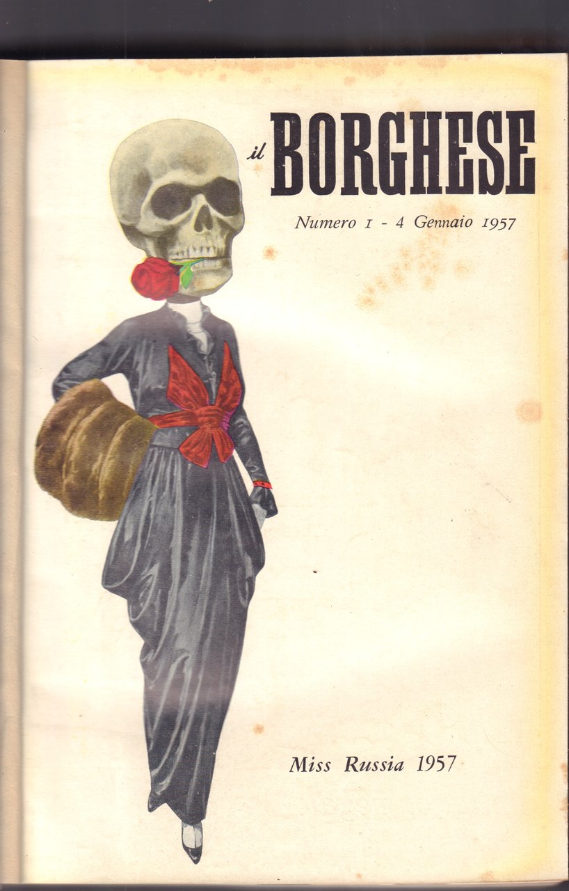 Il Borghese-Settimanale- Annata completa 1957- Rilegati in 2 volumi