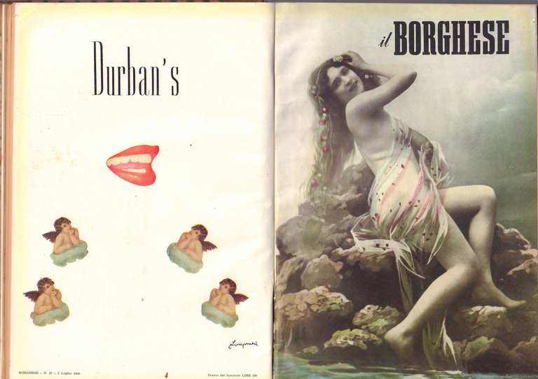 Il Borghese-Settimanale- Annata completa 1958- Rilegati in 2 volumi