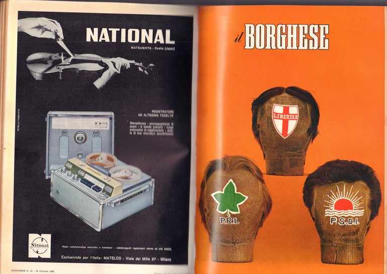 Il Borghese-Settimanale- Annata completa 1962- Rilegati in 2 volumi