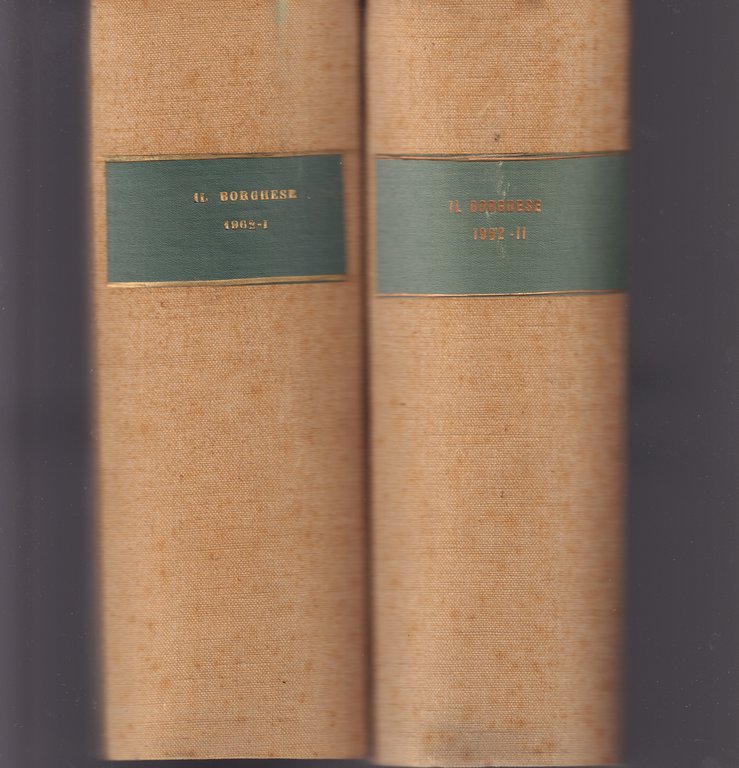 Il Borghese-Settimanale- Annata completa 1962- Rilegati in 2 volumi