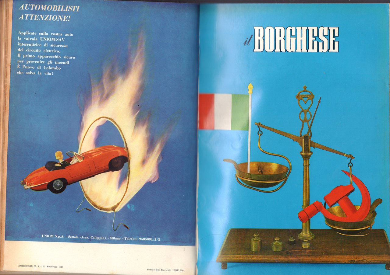 Il Borghese-Settimanale- Annata completa 1964- Rilegati in 2 volumi