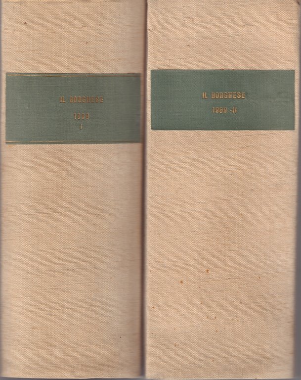 Il Borghese-Settimanale- Annata completa 1969- Rilegati in 2 volumi