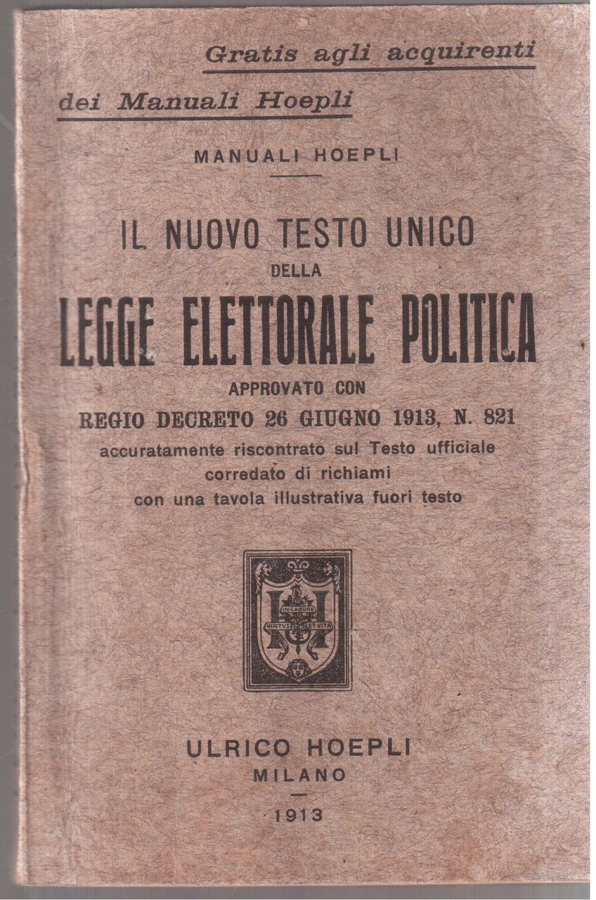 Il nuovo testo unico della legge elettorale politica 1913 | Immagine principale