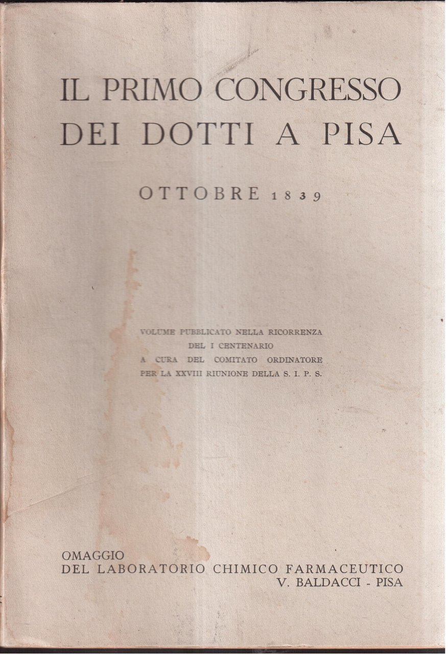 Il primo Congresso dei Dotti a Pisa- Ottobre 1839 | Immagine principale
