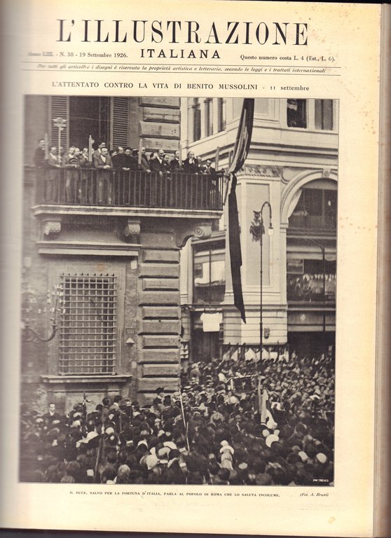 L' Illustrazione Italiana- Annata completa 1926 rilegata in due volumi