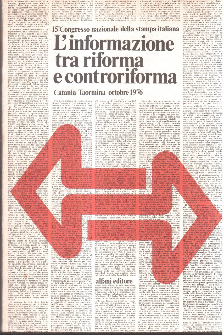 L'informazione tra riforma e controriforma 15° Congresso nazionale della stampa … | Immagine principale