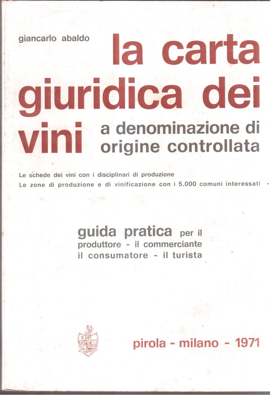 La carta giuridica dei vini a denominazione di origine controllata … | Immagine principale