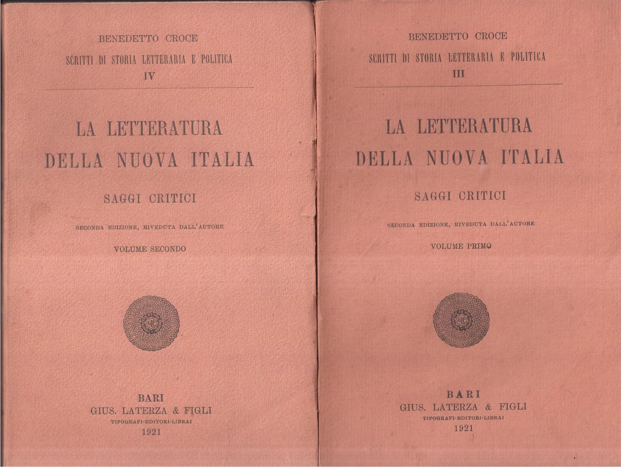 La letteratura della nuova Italia Saggi critici - Vol. I° …