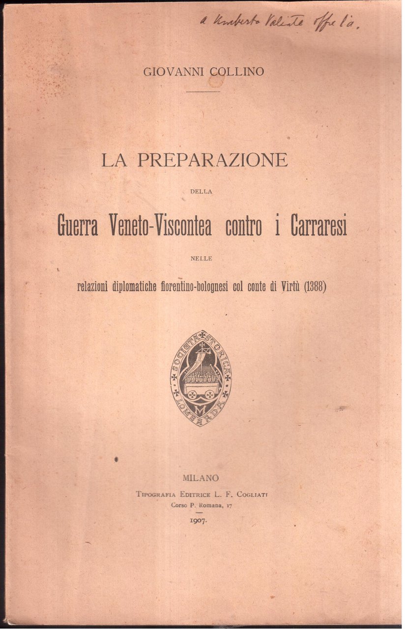 La preparazione della guerra Veneto-Viscontea contro i Carraresi nelle realazioni …