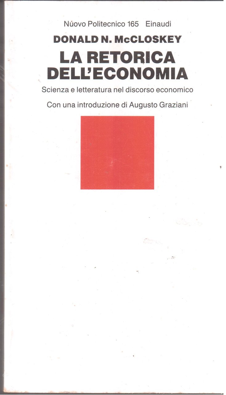 La retorica dell'economia-Scienza e letteratura nel discorso economico | Immagine principale