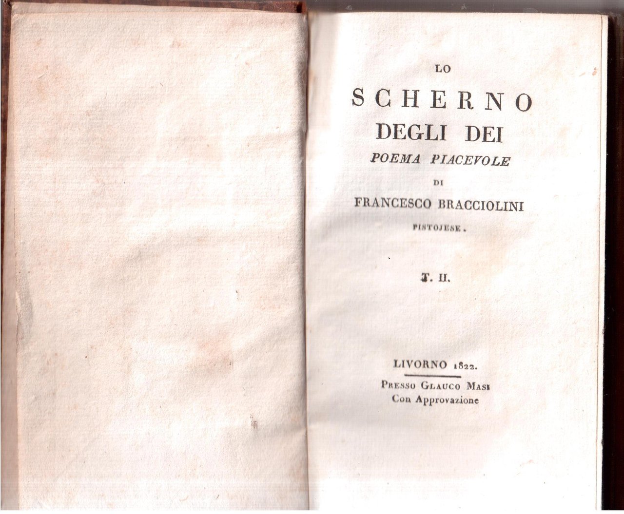 Lo scherno degli dei Poema piacevole - Tomo II°