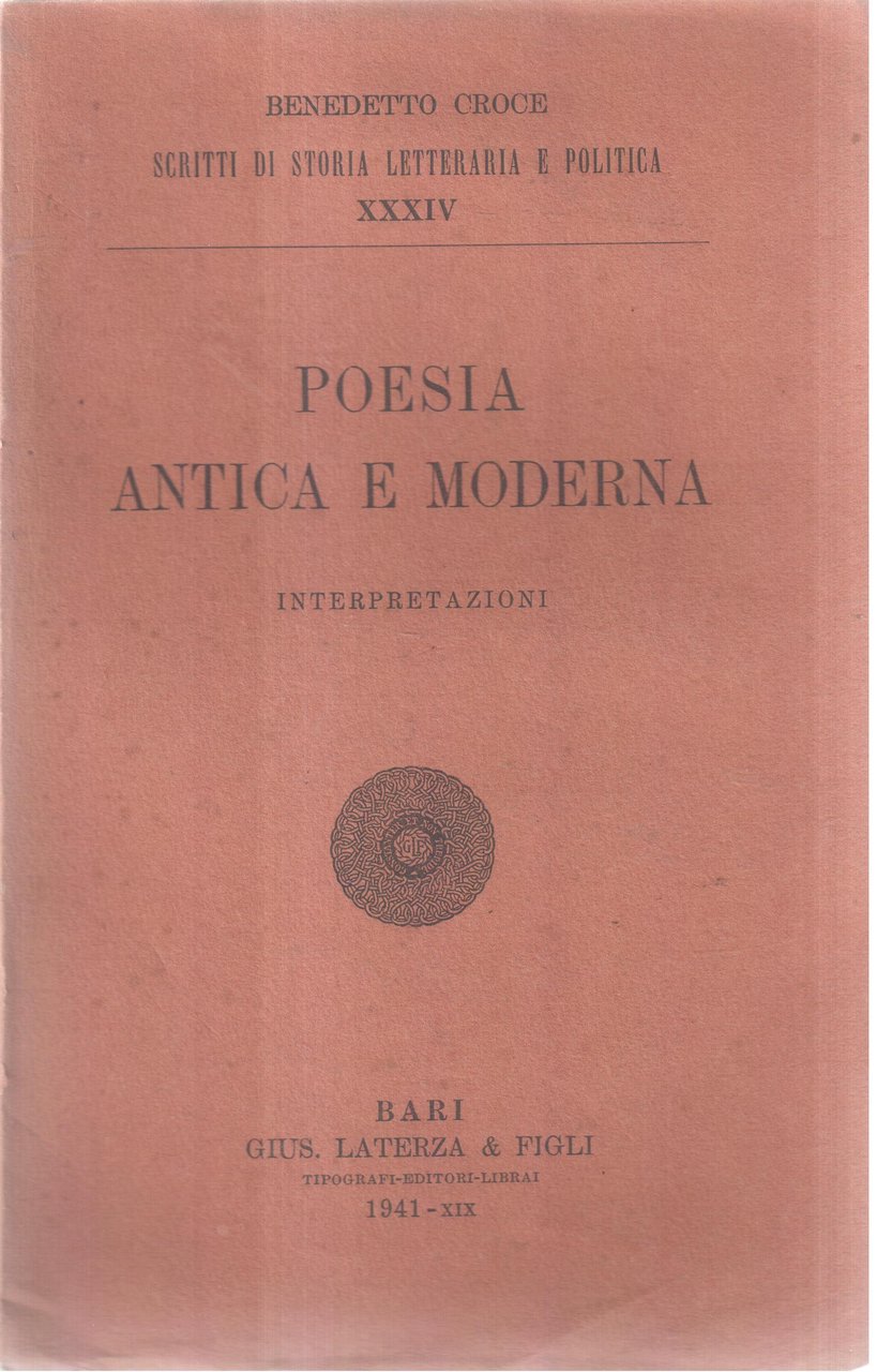 Poesia antica e moderna Interpretazioni