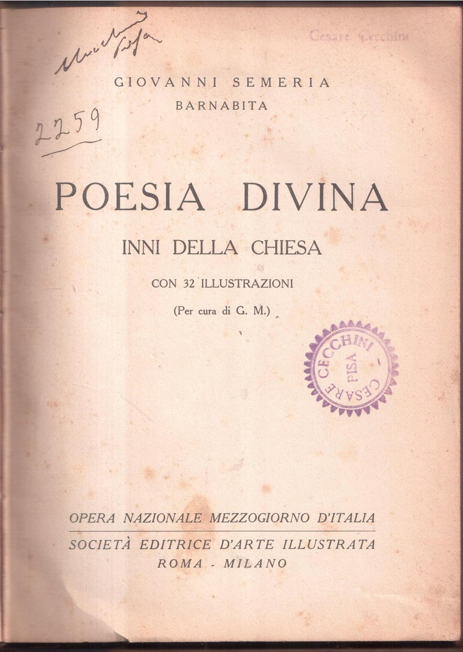 Poesia divina Inni della chiesa | Immagine principale