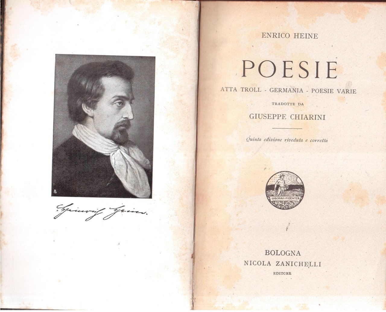 Poesie di Enrico Heine tradotte da Giuseppe Chiarini