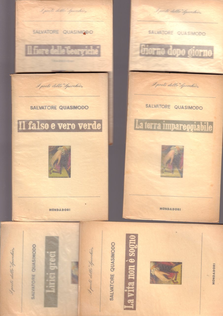Quasimodo-Collana "Lo Specchio"-lotto di 6 titoli