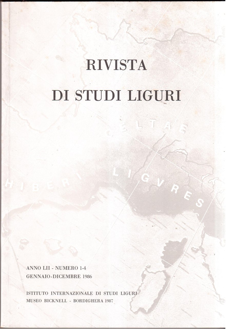 Rivista di Studi Liguri-Gennaio-Dicembre 1986