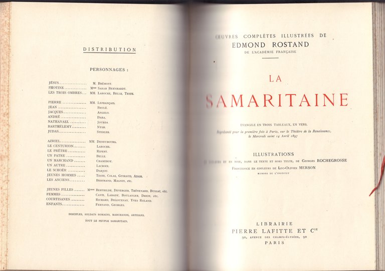 Rostand- La princesse lointaine-La Samaritaine-Les romanesques