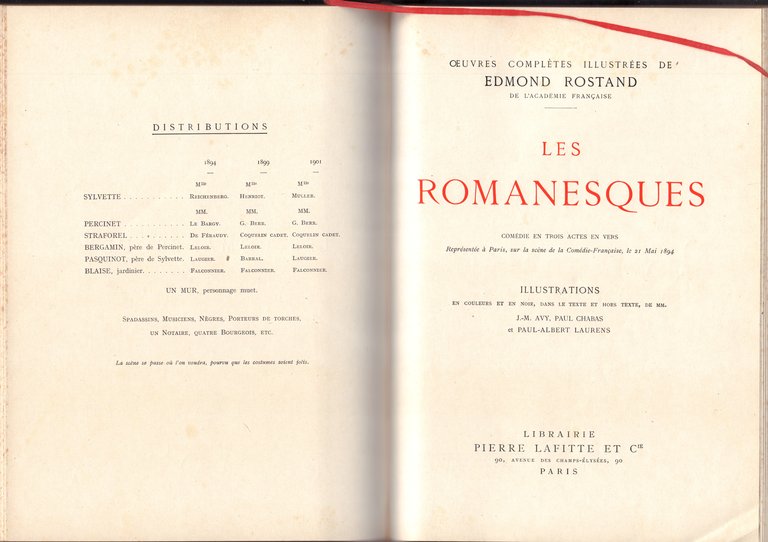 Rostand- La princesse lointaine-La Samaritaine-Les romanesques
