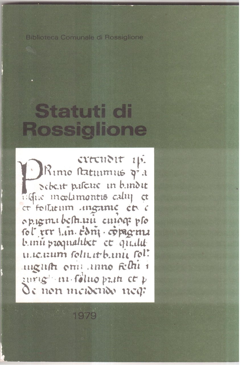 Statuti di Rossiglione | Immagine principale