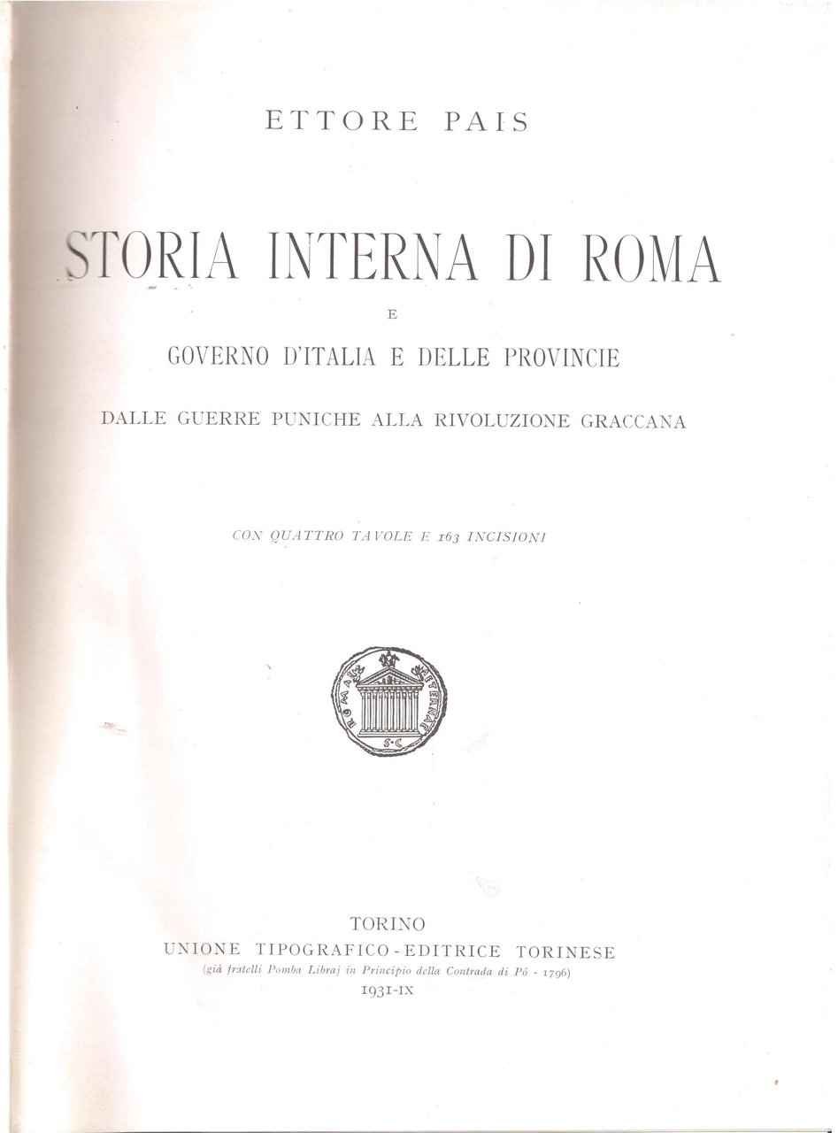 Storia interna di Roma e governo d'Italia e delle provincie …