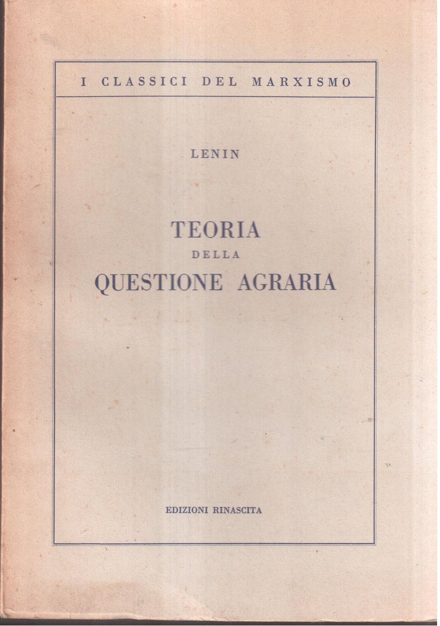 Teoria della questione agraria