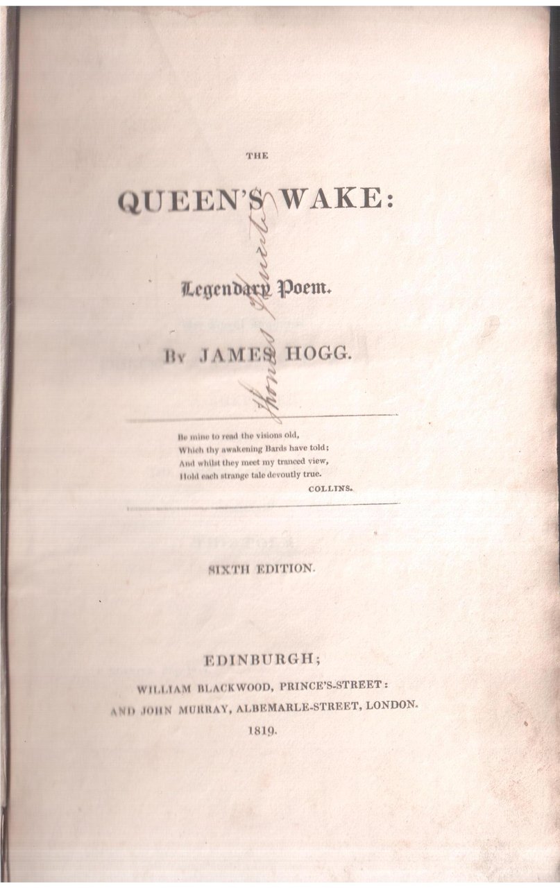 The queen's wake: Legendary poem Sixt edition