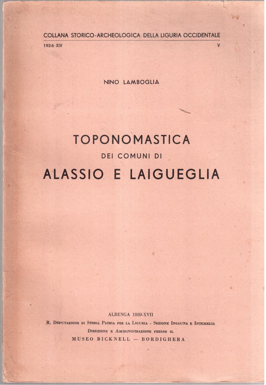 Toponomastica dei comuni di Alassio e Laigueglia
