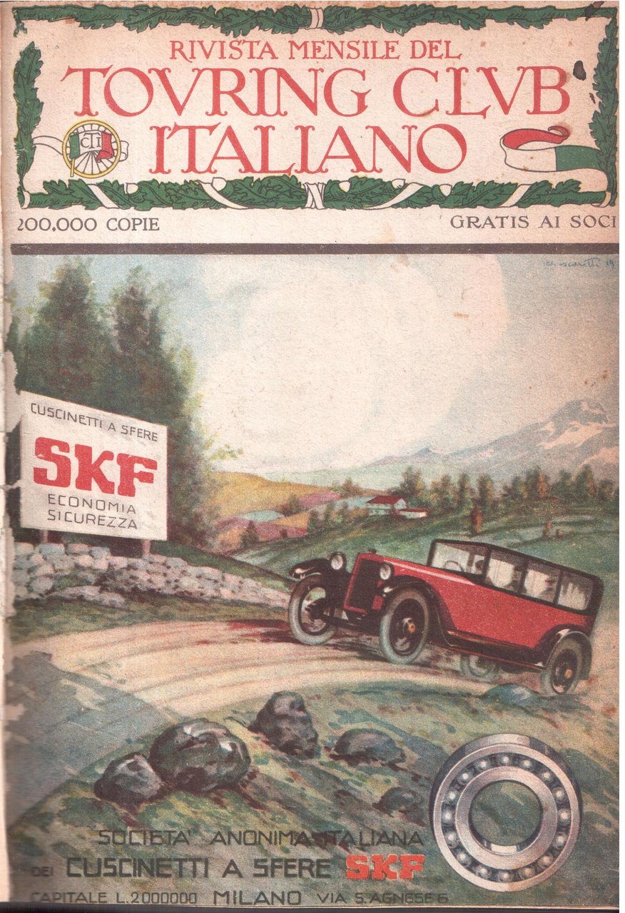 Touring Club Italiano-Rivista mensile-Annata completa del 1920