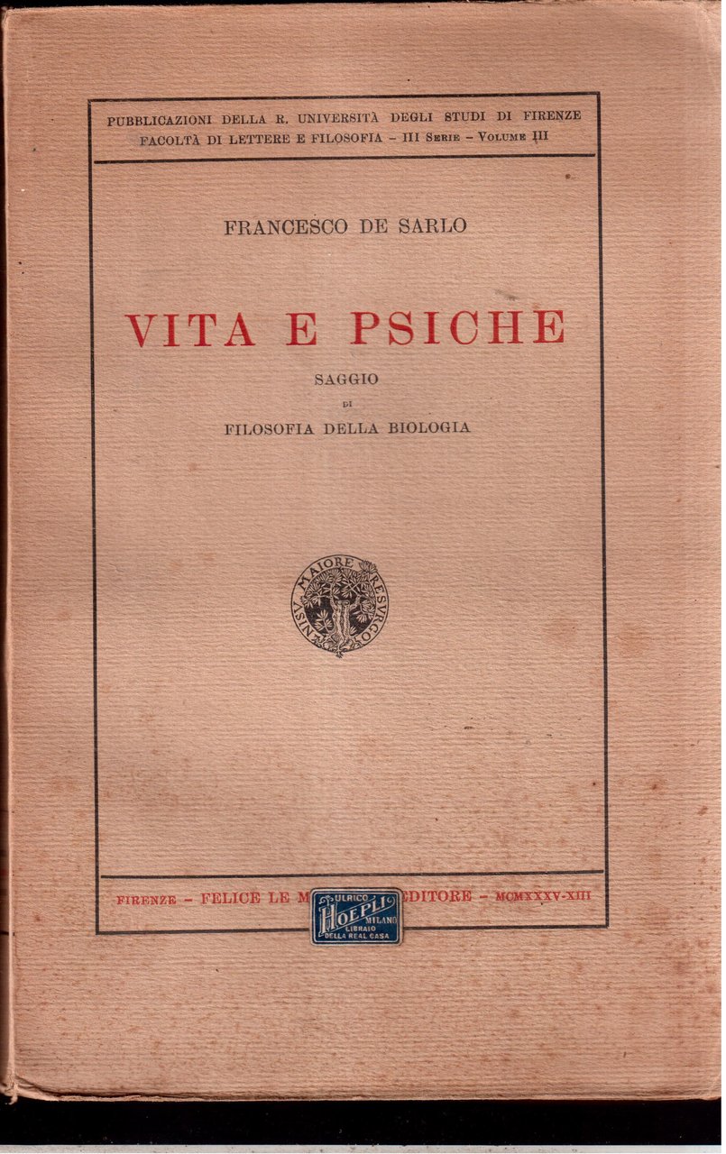 Vita e psiche. Saggio di filosofia della biologia